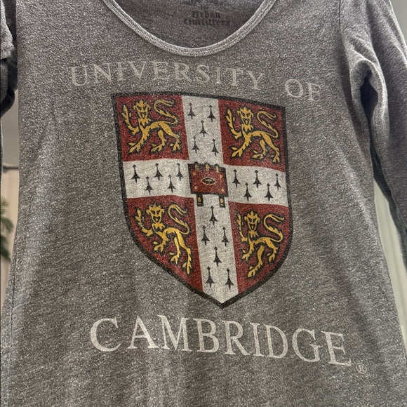 Cambridge University Gray Long Sleeve Fitted Tee - Picture 4 of 4